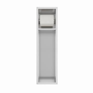 Inbouw toiletrolhouder-closetborstel houder Rvs zonder klep, Verzenden, Nieuw
