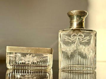 Toiletset (2) - french production - Kristal, Zilver