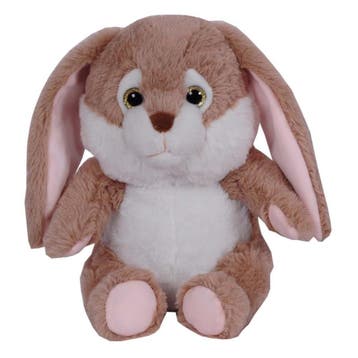 Bruin konijn knuffel - pluche - 24 cm - flaporen, Verzenden, Nieuw