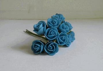 Mini Foam Roos Blauw Azuro 2 cm Bundel, Ophalen of Verzenden, Nieuw
