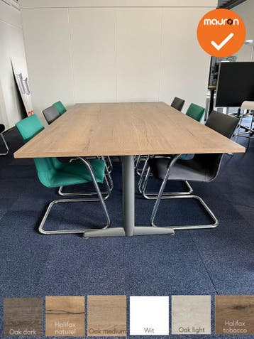Ahrend  vergadertafel - 240x120cm - Antraciet onderstel - bl, Vergader- of Presentatieruimte, Ophalen of Verzenden, Gebruikt, Tafel