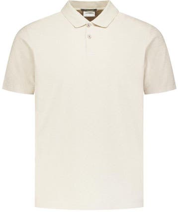No Excess Knitted Poloshirt Structure Ecru maat 3XL Heren, Kleding | Heren, Polo's, Verzenden, Nieuw, Overige maten, No Excess