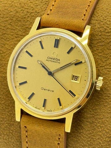 Omega - Geneve Automatic Date Cal 1481 - Zonder minimumprijs, Sieraden, Tassen en Uiterlijk, Horloges | Heren, Nieuw