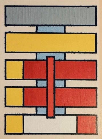 Shozo Hirai (1948-2024) - Composition néoplasticiste (gris,