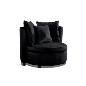 Fauteuil Lellens - fauteuils - Zwart, Nieuw, Zwart, Stof