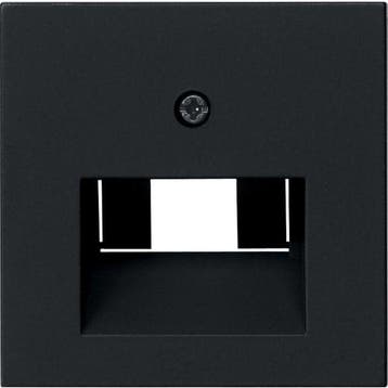GIRA Systeem 55 Afdekplaat RJ45 / RJ11 Mat Zwart 0270005, Doe-het-zelf en Verbouw, Elektra en Kabels, Ophalen of Verzenden, Nieuw