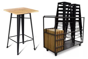 Supercombi | 12x Statafel Hamburg + trolley | Kleur blad:  |, Huis en Inrichting, Tafelonderdelen, Ophalen of Verzenden, Nieuw