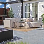 *WOONWINKEL* Tuin Hoekbank All-weather Stof Met Ronde Hocker, Tuin en Terras, Tuinsets en Loungesets, Verzenden, Nieuw