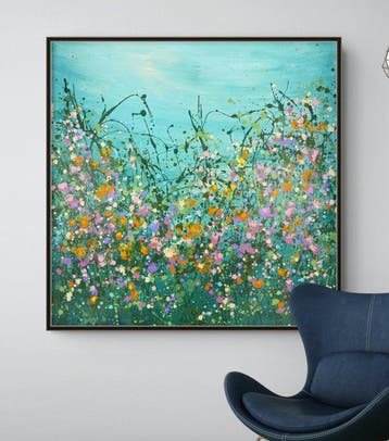 Irina Morisch - Emerald forest Nr.40 -XL square floral