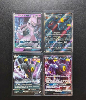 Pokémon - 4 Card - Mewtwo Gx - 2x Umbreon Gx - Umbreon v -, Nieuw