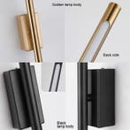 Lineaire LED wandlamp up down zwart of goud, Verzenden, Nieuw