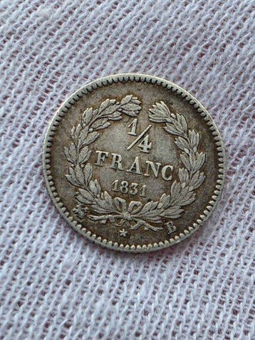 Frankrijk. Louis Philippe I. 1/4 Franc 1831-B, Rouen (Zonder