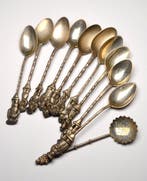 Lepel (11) - .800 zilver, .950 zilver - 125,3g, Antiek en Kunst