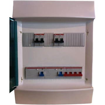 ABB groepenkast IP41 4 groepen, 2 aardlekschakelaars, 1, Ophalen of Verzenden, Nieuw
