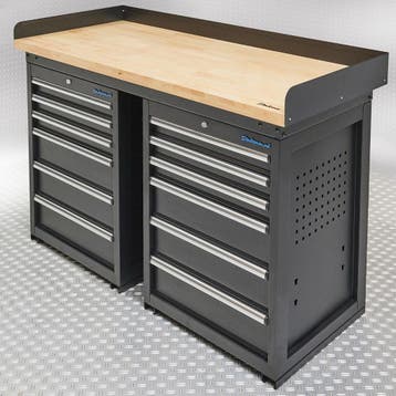 Datona Werkbank PRO - bamboe werkblad - 12 lades - 150 cm -, Ophalen of Verzenden, Nieuw