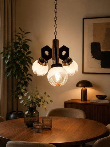 Plafondlamp - Glas, Metaal