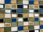 Exclusieve stof met geometrische patronen in dubbele hoogte,