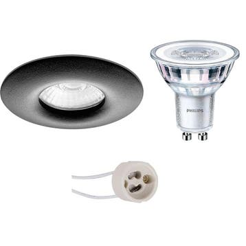 GU10 Inbouwspot Set - Mat Zwart - Inbouw Rond - Waterdicht, Huis en Inrichting, Lampen | Spots, Metaal of Aluminium, Nieuw, Ophalen of Verzenden