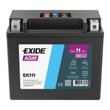 Exide Auxiliary accu | EK111 | 12V 11Ah, Auto-onderdelen, Accu's en Toebehoren, Ophalen of Verzenden, Nieuw