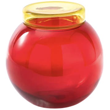 Polspotten Bloated Caps And Jars Voorraadpot Rood-geel -, Ophalen of Verzenden, Zo goed als nieuw, Geel, Overige materialen