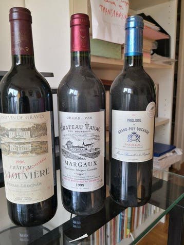 1996 Chateau de la Louviere, 1999 Chateau Tayac & 2001, Nieuw