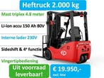 Elektrische heftruck | vingertipbediening | 2000 kg | 3-wiel, Heftruck, 1000 tot 2000 kg, Elektrisch, Verzenden