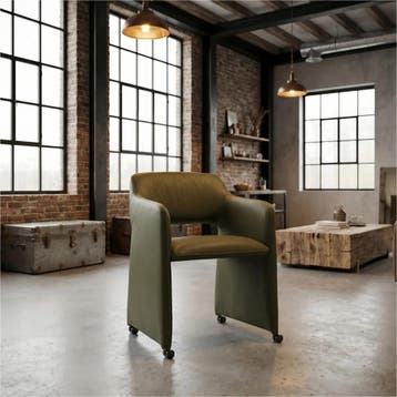 Leren eetkamerstoel Icon - Toledo Olive (olijf/groen), Ophalen of Verzenden, Nieuw, Leer, Bohemian, Eigentijds, Industrieel, Klassiek, Modern, Retro, Romantisch, Scandinavisch, Vintage