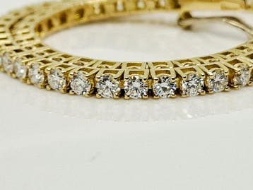 Tennis armband - 18 karaat Geel goud - 2.78ct. tw. Diamant, Sieraden, Tassen en Uiterlijk