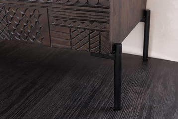 Massief dressoir TRIBAL 180cm antiek bruin mangohout 3D, Huis en Inrichting, Kasten | Dressoirs, Ophalen of Verzenden, Nieuw