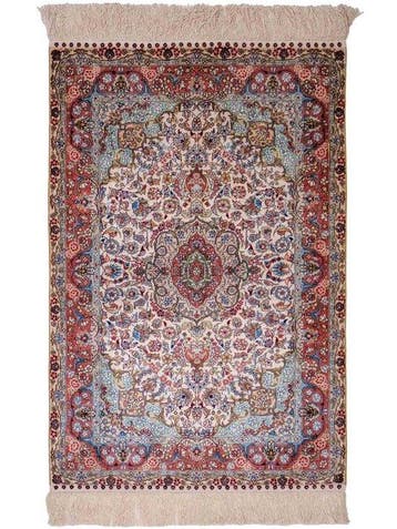 Hereke - Vloerkleed - 93 cm - 63 cm - Met de hand geknoopt, Nieuw