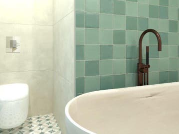 Wandtegel Ragno Sense Oxid Handvorm Groen Mat 13x13, Doe-het-zelf en Verbouw, Tegels, Keramiek, Nieuw, Minder dan 20 cm, 10 m² of meer