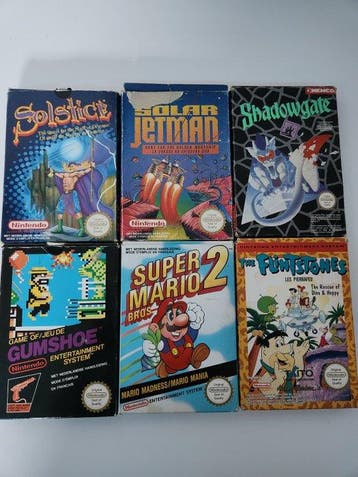 Nintendo - Nes - 6X Nintendo NES Games ( Mario & Gumshoe &, Nieuw
