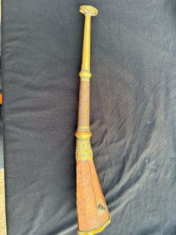Grote oude poederhoorn (ontstekingshoorn) - Koper -
