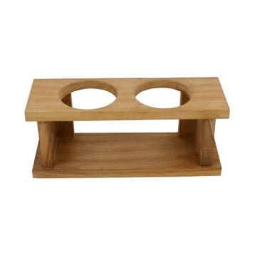 Teak Glazenrek duo, Ophalen of Verzenden, Nieuw