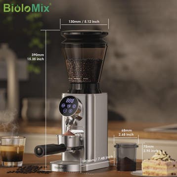 BioloMix Professionele Koffiemolen met 48 Instellingen en Ti, Verzenden, Nieuw