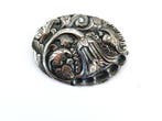 Zonder minimumprijs - Broche Zilver - Djokja, Ned. Indië, Sieraden, Tassen en Uiterlijk, Antieke sieraden