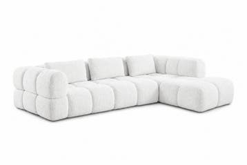 Loungebank Pijnacker - u-banken - Wit, Nieuw, 150 cm of meer, Stof, 300 cm of meer