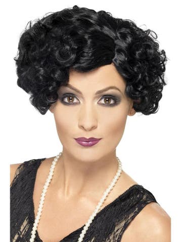 Flirty Flapper 20s Pruik Wig Zwart, Verzenden, Nieuw