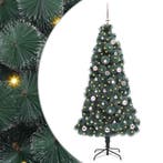 vidaXL Kunstmatige Voorverlichte Kerstboom met Ballenset, Verzenden, Nieuw