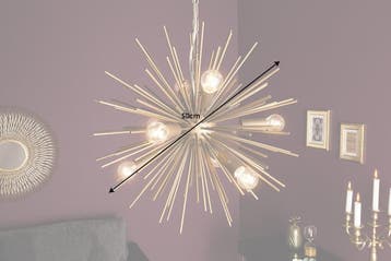 Hanglamp SUNLIGHT 50cm goud - 39106, Ophalen of Verzenden, Nieuw