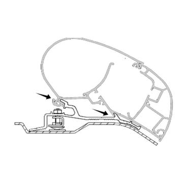 Dometic Ducato/Jumper/Boxer H2 Adapter 375, Ophalen of Verzenden, Nieuw, Dometic