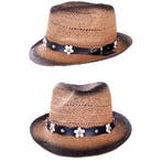 Zomer hoed met bloemen riempje - Hawaii/ zomer hoedje, Verzenden, Nieuw