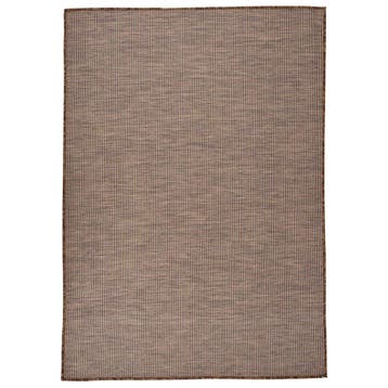 vidaXL Buitenkleed platgeweven 160x230 cm bruin, Verzenden, Nieuw, Bruin
