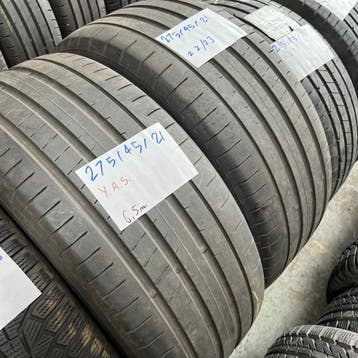 2 x Yokohama 275-45-21 Zomerbanden 6,5mm, Gebruikt, 275 mm, Band(en), Personenwagen