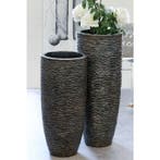 Poly/glasvezel plantenbak Giant antiek brons H.75cm, Verzenden, Nieuw