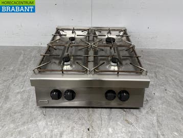 RVS Zanussi 4 Pits Opzet Fornuis GAS Horeca, Ophalen of Verzenden, Gebruikt