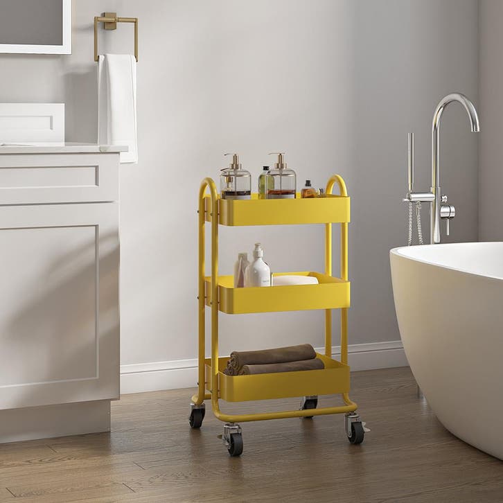 [en.casa] Keukentrolley Pyhäntä met 3 manden 78,5x46x35 cm g, Zakelijke goederen, Horeca | Overige, Verzenden