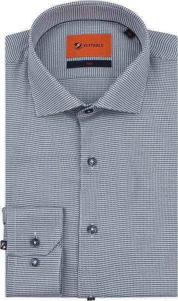 Suitable Overhemd Triangle Navy maat 43 Heren, Verzenden, Nieuw, Blauw, Suitable