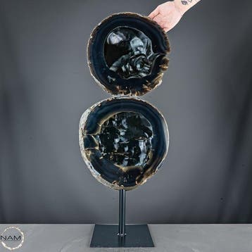 Chalcedoon-agaat-drusen sculptuur uit Brazilië – Monumentale