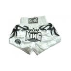 King Thai en Kickboks broek – Wit/Zwart, Nieuw